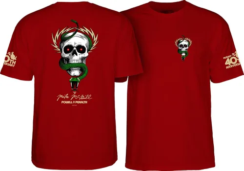 Vista 4 de Powell Peralta Camisetas de calavera y serpiente de Mike McGill Negro