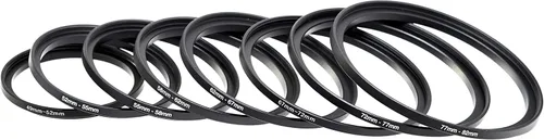 Vista 3 de Fotasy Juego de anillos escalonados de filtro de metal negro anodizado, anillos adaptadores de lente escalonadora 1.929-2.047 in 2.047-2.165 in