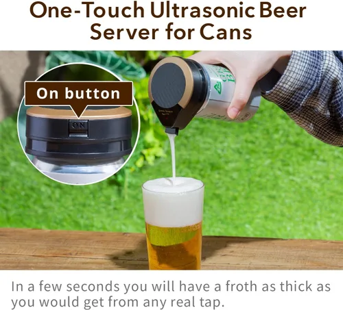 Vista 2 de Dispensador de cerveza Green House One-Touch Vibraciones ultrasónicas, burbujas ultrafinas, mejora el sabor de la cerveza