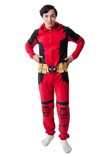 Vista 3 de Disfraz de Enterizo Unisex Deadpool Marvel para Adultos Multicolor