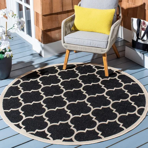 Vista 12 de SAFAVIEH Courtyard Collection - Alfombra decorativa de 2 x 3 pies 7 pulgadas, verde oscuro y beige, no desprende pelusa y de fácil cuidado