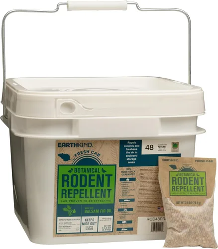 Vista 9 de EarthKind Fresh Cab - Repelente de roedores y cápsula de bolsa – Repelente botánico de roedores y ratones – Hecho con fibras vegetales y aceites