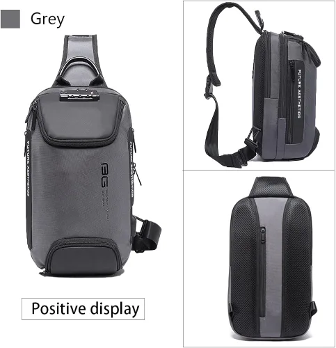 Vista 6 de Uaskmeyt Mochila antirrobo con cerradura TSA, resistente al agua, mochila cruzada