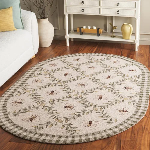 Vista 11 de SAFAVIEH Chelsea Collection - Alfombra decorativa de 1 pies 8 pulgadas x 2 pies 6 pulgadas, color negro, lana de campo francesa enganchada a mano