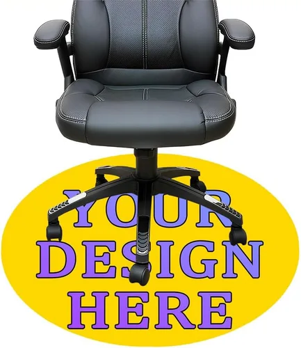 Vista 106 de Tapete redondo personalizado para silla de escritorio de oficina, diseño de tu propio logotipo de foto, texto, alfombrillas circulares