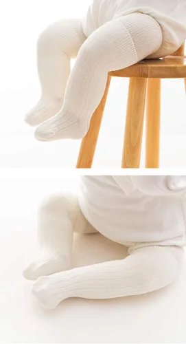 Vista 2 de QandSweat - Calcetines altos unisex para bebé, sin costuras, para niños y niñas, de algodón, uniformes