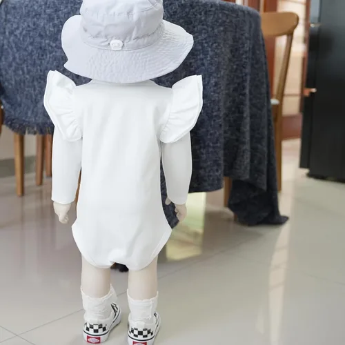 Vista 6 de Camisa con volantes de algodón de calidad para bebé niña