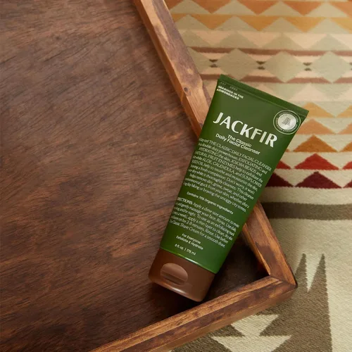 Vista 8 de Jackfir The Classic Daily Facial Cleanser, lavado facial natural para hombres, exfolia e hidrata, cuentas de jojoba y enzimas de frutas, verificado