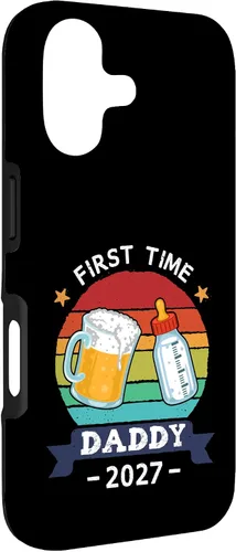 Vista 3 de First Time Daddy 2027 Funny Dad to Be Pregnancy Reveal Case for iPhone 17
