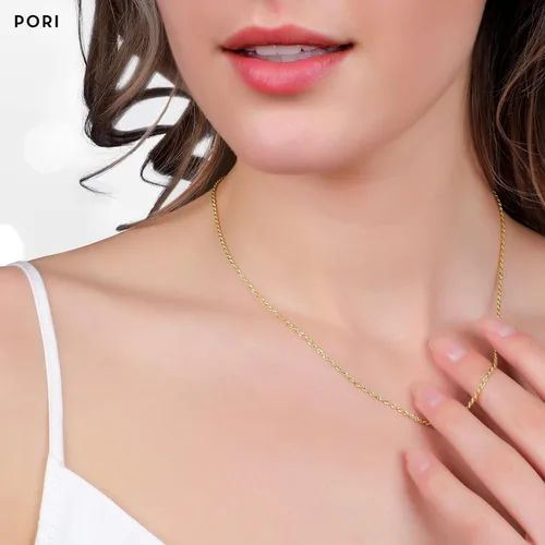 Vista 3 de PORI JEWELERS 18K Yellow Gold 1.5MM, 1.8MM, 2MM, 2.5MM, 3MM, 4MM, or 5MM Diamond Cut Rope Chain Necklace Unisex Sizes 16"-30