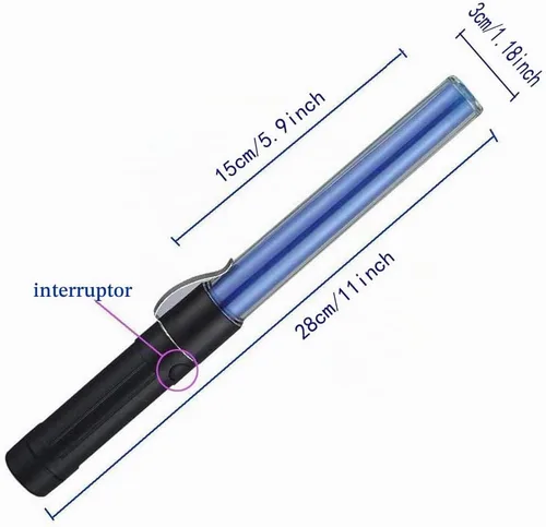 Vista 7 de SAMDO Varita magnética Baton Control de tráfico Lámpara de seguridad vial Militar Supervivencia LED Light Stick