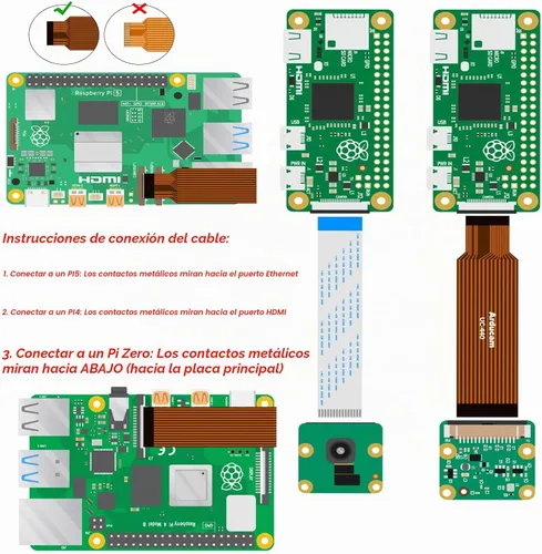 Vista 4 de Arducam para Raspberry Pi Módulo de cámara 3, 12MP IMX708 75°(D) Autofoco Cámara Pi V3, Cable FFC de 15-22 pines