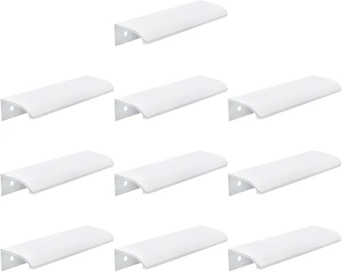 Vista 18 de Tiradores negros de 1.38 pulgadas para gabinete, 10 unidades, espacio entre agujeros de 0.63 pulgadas, tiradores de borde de aleación de aluminio