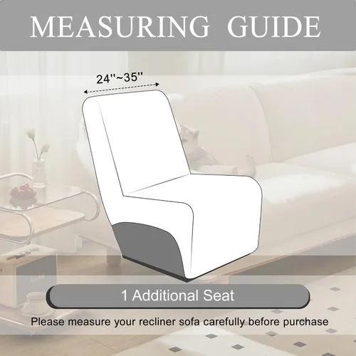 Vista 3 de HDCAXKJ Fundas para sofá modular reclinable, de terciopelo en forma de L, lavable, elástica, suave, con parte inferior elástica antideslizante