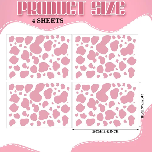 Vista 2 de 184 calcomanías con estampado de vaca, calcomanías adhesivas para pared, calcomanías de vinilo con estampado de vaca, decoración de pared extraíble