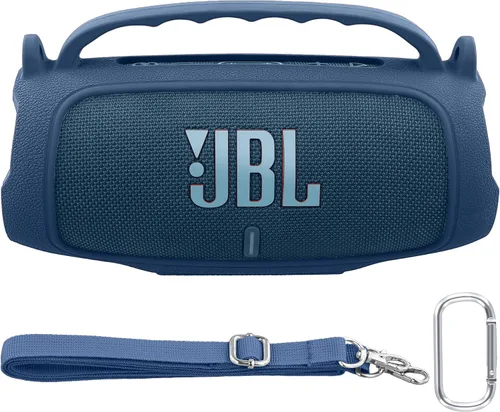 Vista 65 de Funda de silicona compatible con JBL Charge 5 Altavoz Bluetooth portátil impermeable (Cubierta de silicona negra)