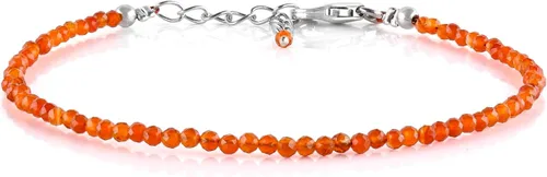 Vista 28 de InfinityGemsArt Natural Stone Beads Dainty Bracelet Jewelry for Women, Crystals and Gemstones Birthstone 925 Sterling Silver Chain 8 inch Gifts For