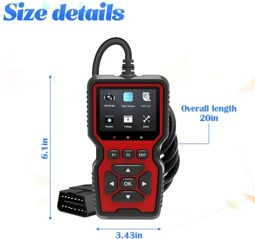 Vista 2 de BESULEN Escáner OBD2 para automóvil, lector de código automático V519, herramienta de escaneo de diagnóstico de coche, analizador de luz de motor