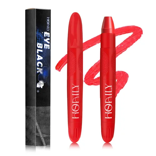 Vista 8 de HOSAILY Palo negro para ojos, pintura facial deportiva para sóftbol, béisbol, fútbol, lacrosse, pintura corporal crema de larga duración