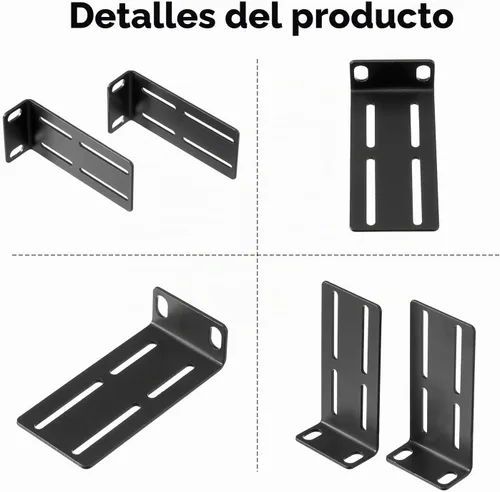 Vista 3 de MokerLink Oreja de montaje en rack ajustable para conmutadores de 17,3 pulgadas, compatible con conmutador de red HP/HPE/ProCurve/Aruba/OfficeConnect