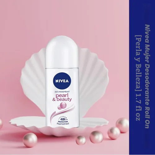 Vista 5 de Nivea Desodorante Roll On Pearl & Beauty para mujer, paquete de 3 1.7 fl oz (1.69 fl oz)