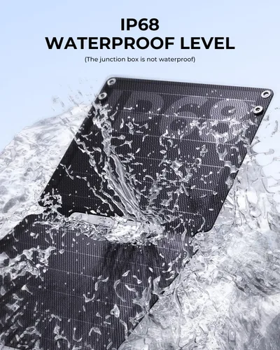Vista 5 de Cargador de panel solar de 21 W BigBlue SolarPowa 20 portátil con puertos USB-A/USB-C, impermeable IP68, paneles solares plegables livianos de alta