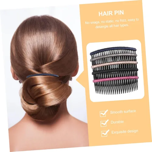 Vista 5 de 10 unids nupcial peine de pelo peine diapositiva horquilla para el cabello de las mujeres versión core