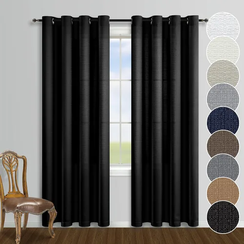 Vista 11 de KOUFALL - Cortinas transparentes con aspecto de lino