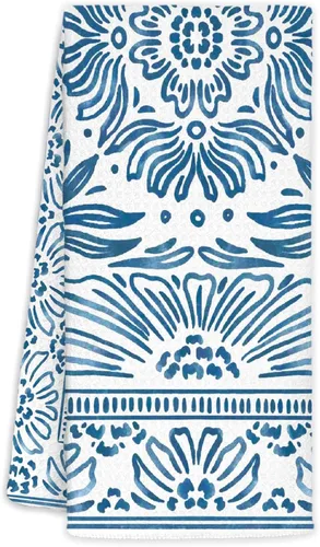 Vista 10 de Toallas de cocina azules con decoración de casa del lago, regalos para casa del lago, toallas de cocina divertidas con temática de perro del lago