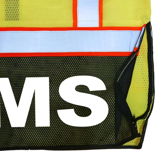 Vista 7 de Chaleco de seguridad EMS Survivor, Tipo R Clase 2, logotipos reflectantes con bolsillo trasero gigante.