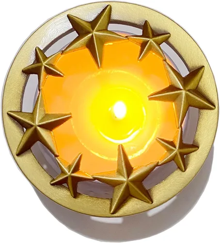Vista 10 de Golden Bauhinia - Cubierta perfumada para velas, frascos adornados, tapas de sombras, fundas para evitar el tacto, soporte para derretirse