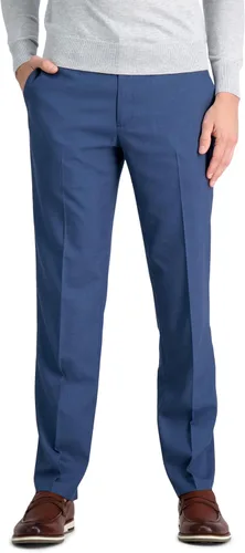 Vista 21 de J.M. Haggar - Pantalón de vestir para hombre, elástico en 4 direcciones, corte recto, parte delantera plana Negro