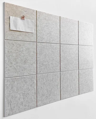 Vista 64 de Tabla de corcho alternativa de 24 x 36 pulgadas, paquete de 6 azulejos de pared de fieltro con pestañas adhesivas extraíbles seguras, tableros