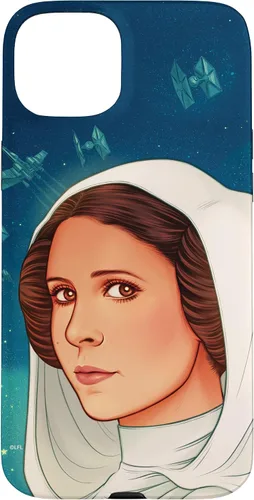 Vista 9 de Funda exclusiva de Star Wars para iPhone 16 con diseño de princesa Leia de Nueva Esperanza
