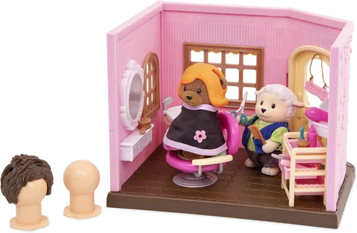Vista 2 de Li'l Woodzeez Juego de teatro Honeysuckle con muebles y accesorios en miniatura - Colorido juego infantil para juegos imaginativos - Figuras
