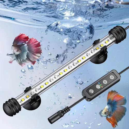 Vista 8 de Pawfly Luz LED para Acuario de 1.8 W, Luz Submersible de 7.5 Pulgadas Bajo el Agua para Tanque de Peces con Temporizador de Encendido/Apagado
