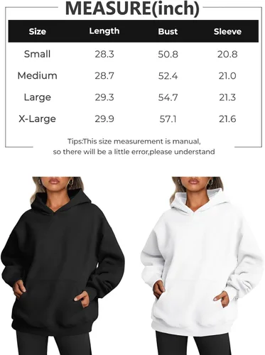 Vista 7 de Trendy Queen Sudaderas de gran tamaño con capucha de forro polar para mujer, camisas de manga larga, ropa de otoño con bolsillo