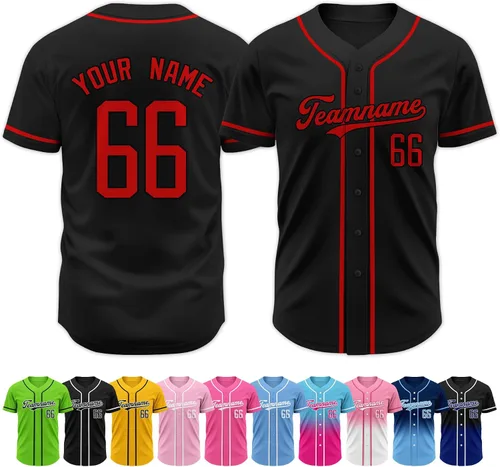 Vista 43 de Custom Baseball Jersey Stitched Personalized Name Number Baseball Shirts Sports Uniform for Men Women Boy
