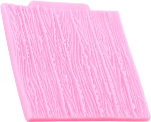 Vista 8 de Moldes de silicona para corteza de árbol de grano de madera, textura de corteza de árbol, molde de fondant para decoración de tartas, decoración