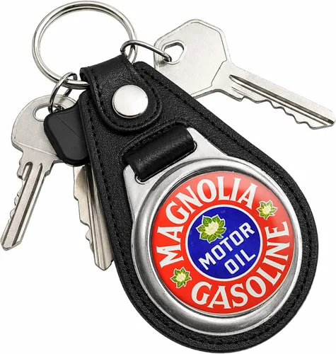 Vista 30 de Brotherhood Round Key Chain for Vintage Motor Oil, Petroleum, and