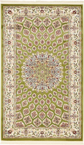 Vista 12 de Unique Loom Narenj Collection - Alfombra clásica con diseño de medallón texturizado tradicional, 3 x 5 pies, 1 pulgada, rectangular, color Azul