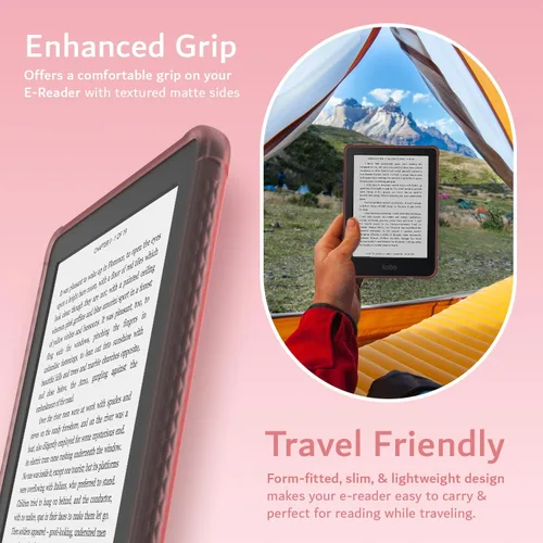 Vista 6 de TUDIA SKN - Funda diseñada para Kobo Clara 2E (6 pulgadas), no compatible con versión color/BW 2024, a prueba de golpes, delgada