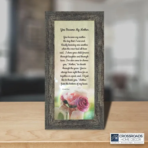 Vista 4 de Crossroads Home Décor Regalos para suegra - Regalos de nuera, You Became My Mother 7346BW