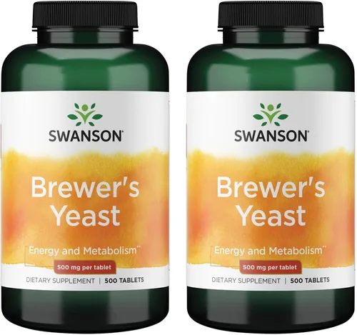 Vista 2 de Swanson Levadura de cerveza - Fórmula vitamínica del complejo B (500 mg, 500 tabletas)