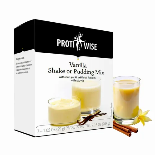 Vista 13 de ProtiWise Batido y pudín alto en proteínas 0.55 onzas de proteína, baja en grasa, baja en calorías, baja en azúcar Dieta KETO sin gluten