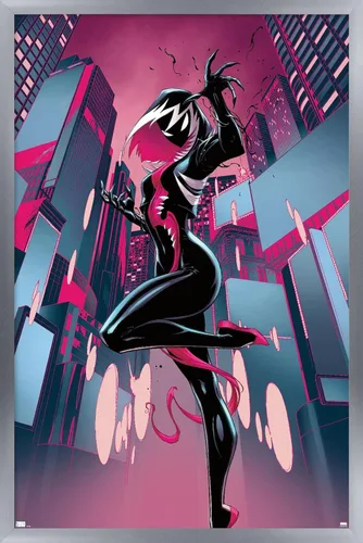 Vista 9 de Trends International Marvel Comics Ghost Spider Venom - Póster de pared de Spider-Gwen #24, 22.4 pulgadas de largo x 14.7 W, versión enmarcada