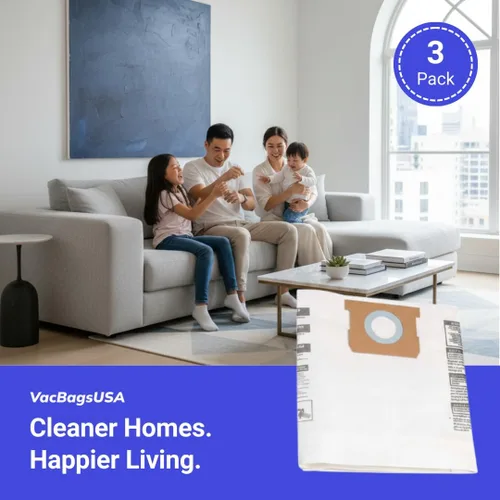Vista 5 de VacBagsUSA - Paquete de 3 bolsas de filtro de repuesto tipo E 90661 para aspiradoras Shop-Vac de 5 a 8 galones