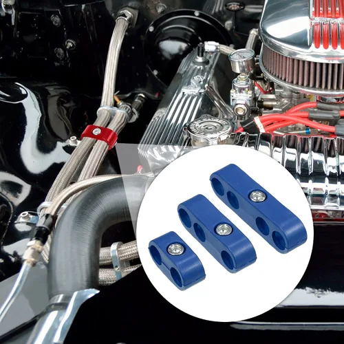 Vista 2 de X AUTOHAUX 2 Unidades 0.276 in-0.315 in Motor de coche Bujía Separador de Alambre Telares Divisor Organizador Abrazadera Plástico Azul