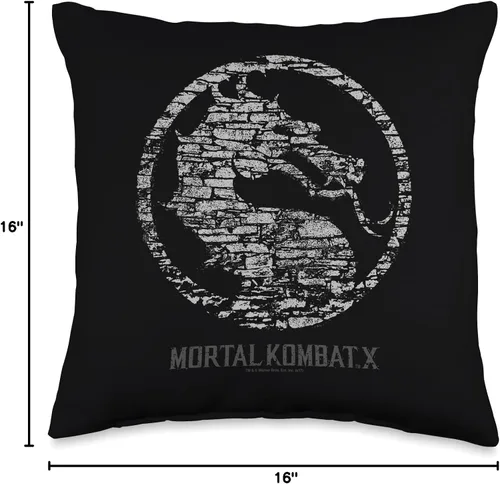 Vista 4 de Mortal Kombat X Stone Seal - Almohada (16.0 x 16.0 in), multicolor