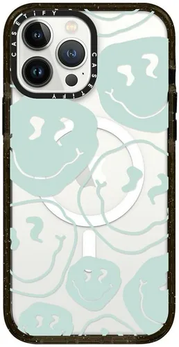 Vista 134 de CASETiFY Funda Impact para iPhone 13 [Protección contra caídas de grado militar 4X de 8.2 pies/Compatible con Magsafe] - #1 Mom - Transparente